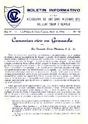 Boletín informativo de la Asociación de antiguos alumnos del Colegio Viera y Clavijo