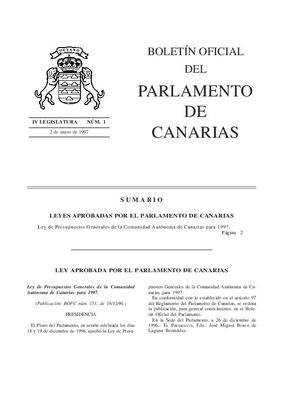 Boletin oficial del Parlamento de Canarias