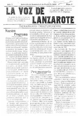 La Voz de Lanzarote : semanario independiente