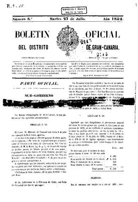 Boletín oficial del Distrito de Gran Canaria