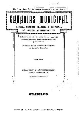 Canarias municipal : revista mensual práctica y doctrinal de asuntos administrativos