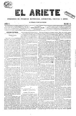 El Ariete : periódico de intereses materiales, literatura, ciencias y artes