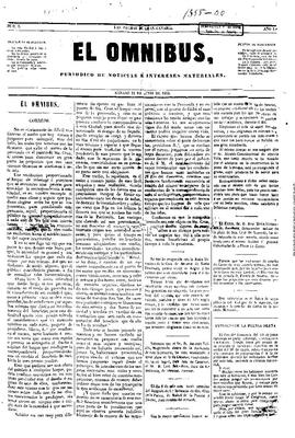 El Omnibus : periódico de noticias e intereses materiales