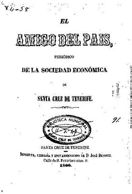 El Amigo del País : periódico de la Sociedad Económica de Santa Cruz de Tenerife