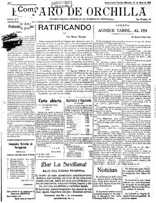 El Faro de Orchilla : periódico semanal defensor de los intereses de El Hierro