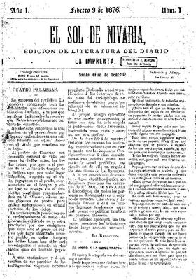El Sol de Nivaria : edición de literatura del diario La Imprenta
