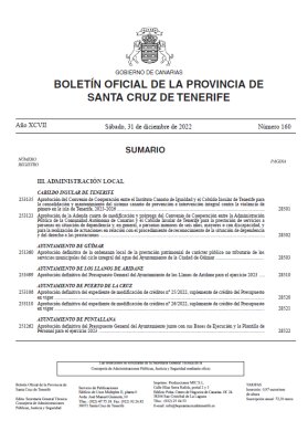 Boletin oficial de la Provincia de Santa Cruz de Tenerife