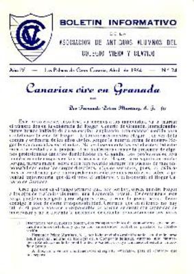 Boletín informativo de la Asociación de antiguos alumnos del Colegio Viera y Clavijo