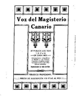 Voz del magisterio canario : periódico profesional