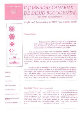 Jornadas canarias de salud oral : boletín informativo
