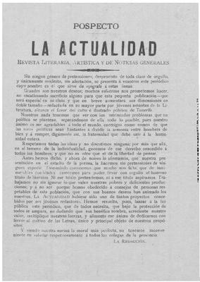 La Actualidad : revista literaria, artística y de noticias generales