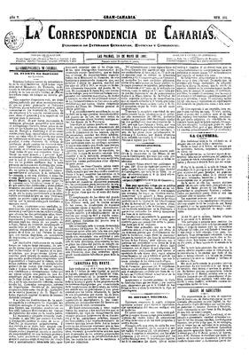 La Correspondencia de Canarias : periódico de intereses generales, noticias y comercial