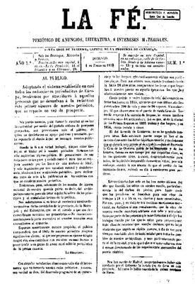 La Fé : periódico de anuncios, literatura e intereses materiales