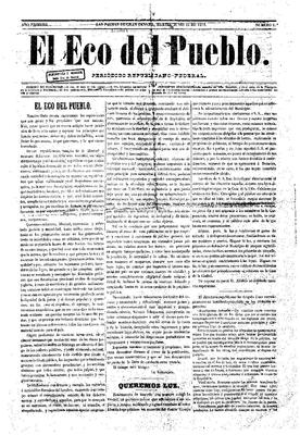 El Eco del pueblo : periódico republicano federal