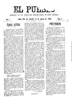 El Pueblo : órgano de la juventud republicana de esta capital