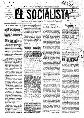 El Socialista : órgano de la Agrupación Socialista de Tenerife